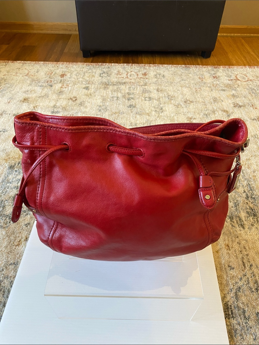 Cole Haan Y2K Village Collection Hobo Shoulder Bag with Drawstring .